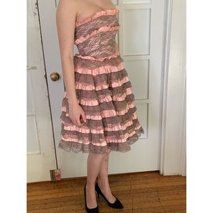 Betsey Johnson 1950s-style Prom Strapless Dress